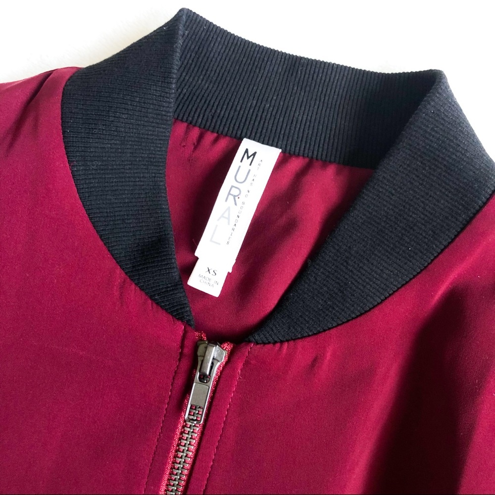Mural Maroon Bomber Jacket from Nordstrom - Picture 9 of 9